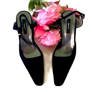 DKNY Black Velvet Heels